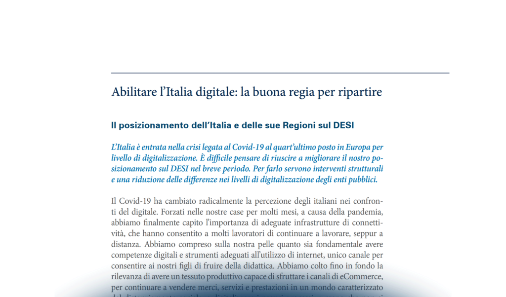 Abilitare l’Italia digitale: la buona regia per ripartire